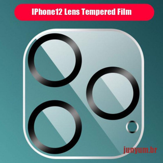 Junyum lente de cámara cubierta completa para Phone12 Pro Max protección de pantalla templada Fi