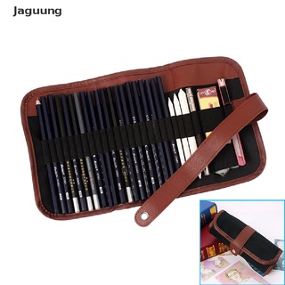 Jaguung-Juego De 24 Lápices De Bocetos , Diseño De Carbón , Extensor De Lápiz , Bolsa De Dibujo BR