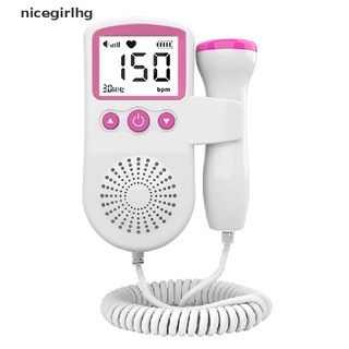 nicegirlhg Upgrad 3.0MHz Fetal Doppler Monitor De Frecuencia Cardíaca Embarazo Hogar Sin Radiación [Caliente]