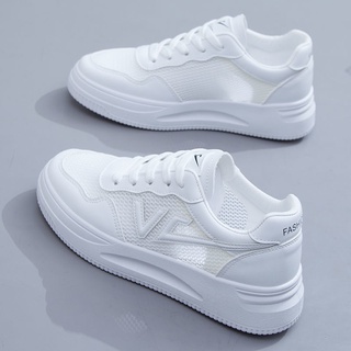 Little White Shoes Female Summer 2021 Summer Net Red Board Shoes Wild Explosion Spring and Autumn New Dad Ins Sports White Shoes (5)