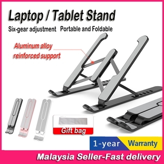 Instock portátil portátil soporte ajustable plegable antideslizante Tablet soporte de escritorio para Macbook Pro Air iPad Pro Dell HP