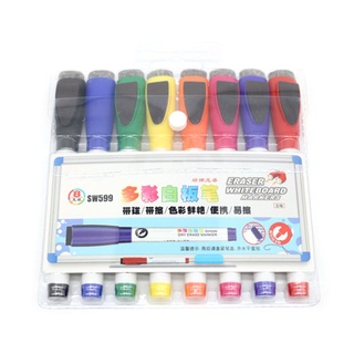 love* rotuladores de pizarra blanca magnética de 8 colores con borrador borrable punta fina estudiante suministros escolares