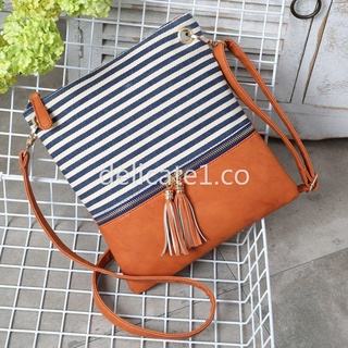 Casual Small Square Bags Shoulder Messenger Bag Tassel Mobile Phone Bag