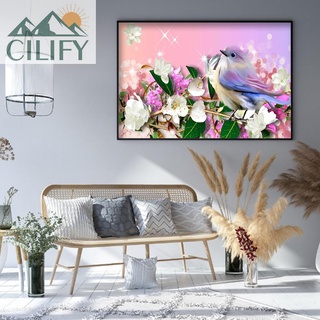 Cilify 5D DIY broca redonda completa diamante pintura arte pájaro (7)