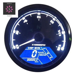 8-18v universal lcd digital tacómetro velocímetro odómetro motocicleta motocicleta 12000 rpm para 2,4 cilindros pantalla máxima 199 km