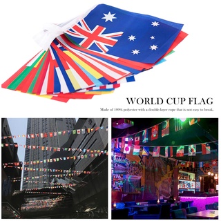 100 países cadena banderas 25m internacional colgando banderas banderines banderines