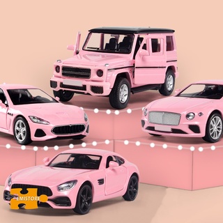 emistore coche de juguete ecológico más pequeño detalles de aleación rosa coleccionable modelo de coche fundido a presión para niños