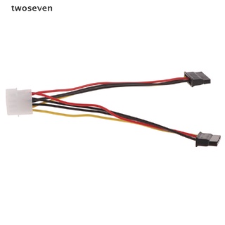 [twoseven] cable de fuente de alimentación de disco duro de 4 pines ide molex a 2 serial ata sata y splitter [twoseven]