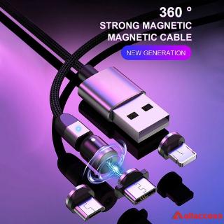 Cable cargador Rápido Magnético Tipo C Micro 540 3A Para Iphone 3 en 1