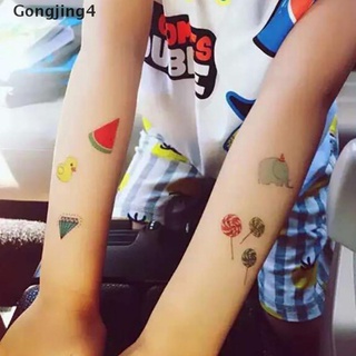 Gongjing4 10 hojas lindos niños temporal tatuaje inspirado cuerpo maquillaje pegatina tatuajes MY (4)
