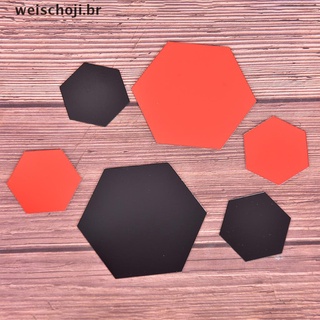 Wei 12 pzas/set calcomanías De espejo De pared 3d hexagonales De vinilo removibles decoración artística para el hogar