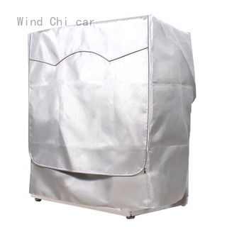 Wind chi coche útil lavadora cubierta secador de poliéster plata a prueba de polvo cubierta impermeable protector solar lavadora cubiertas