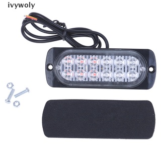 ivywoly rojo/azul 12 led coche luz estroboscópica de emergencia policía lámpara de advertencia 18 flash modelo co (2)