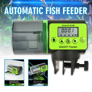 Alimentador digital LCD de 200 ml para acuario/alimentador automático dispensador de alimentos para peces