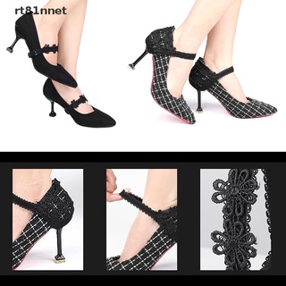 [rt] 1 par de correas de cinturón Sexy de encaje ajustable/banda elástica ajustable para zapatos de tacón alto.