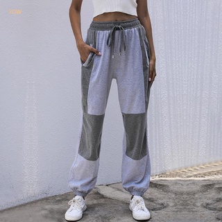 Pantalones yow casuales sueltos para mujer con cordón De bolsillos atar/pantalones De entrenamiento/correr/campamento/aire libre