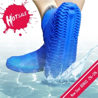 1 par de fundas de silicona reutilizables para zapatos S/M/L d impermeables zapatos de lluvia de agua cubre al aire libre Camping antideslizante botas de lluvia de goma (1)