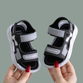 Boysandals 2022 Antideslizante Así Que Las Sandalias De Los Niños Suela Suave Medio Grandes Velcro Pequeños Zapatos De Bebé Playa Feliz Tienda (2)