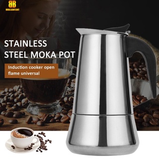 * Stainless Steel Italian Top Moka Espresso Cafeteira Expresso Percolator 2/4/6/9/12 Cups Stovetop Coffee Maker Moka Pot kuirtj