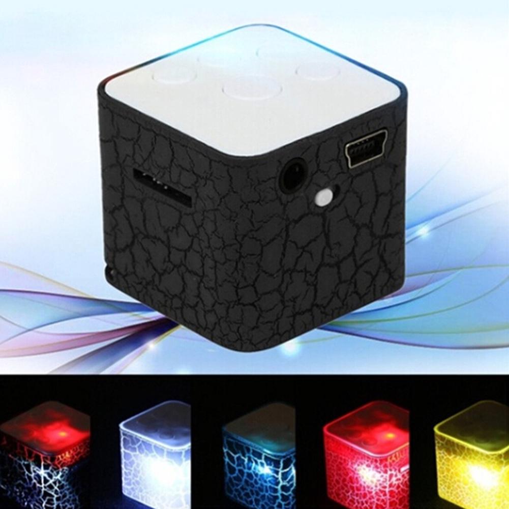 Ligero Reproductor MP3 Altavoz LED Luz De Noche Colorido Cubo De Agua Bluetooth