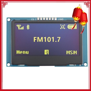 Pulgadas 12864 128x64 pantalla OLED ule IIC I2C SPI pantalla LCD serie para C51 STM32 SSD1309 (fuente amarilla)