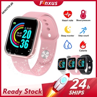 y68 smart watch fitness tracker digital ritmo cardíaco jam tangan wanita