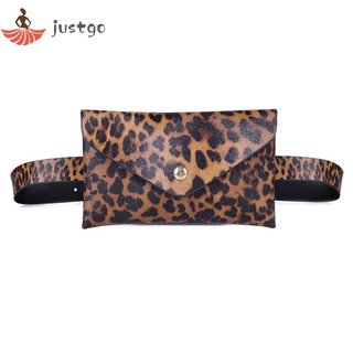 Nuevas bolsas De Cintura Fanny con estampado De Leopardo para mujer/bolsas De cuero para el pecho (marrón oscuro)