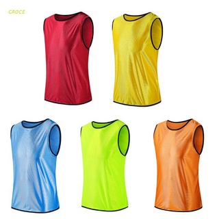 GROCE Sleeveless Soccer Training Team Vest Football Jerseys Sports Shirts Adults Breathable For Men Women Basketball Grouping