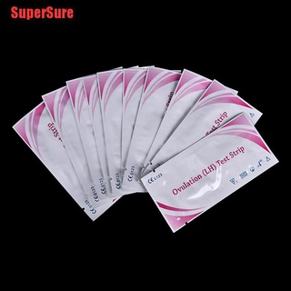 SuperSure 10 tiras de prueba de ovulación de fertilidad Predictor de embarazo temprano hogar privado (1)