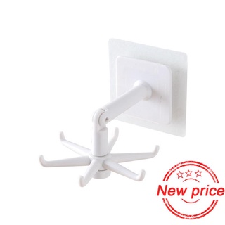 Bathroom 360 ° Rotating Wall Mounted Plastic Hook Gadgets/Kitchen Wall Cabinet Tableware Rack N9S9
