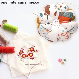 shine 1pc costura pincushion forma de calabaza suave tela de algodón botón correa de muñeca. (7)
