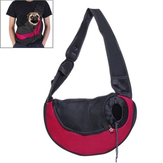 Pet Sling Carrier pequeño perro gato Sling Bag para viaje manos libres paquete delantero transpirable bolsa de malla (1)