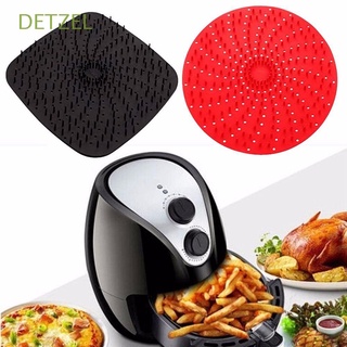 DETZEL Round Air Fryer Liner Silicone Air fryer accessories Baking Mat Fit all Airfryer Reusable Replacement Non-Stick Square Cooking Tool
