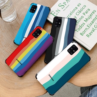 Funda de Color arco iris para Samsung Galaxy A71/A51/4G/A31/A21S/A11/M11/M40S/funda oficial de silicona degradada
