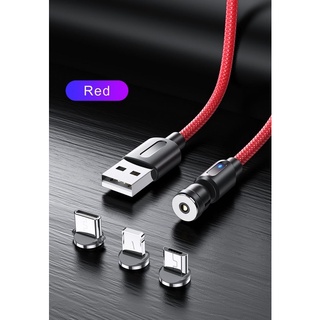 Cable magnético giratorio 540 USB de carga rápida tipo C Cable para Xiaomi imán carga Micro USB Cable de datos del teléfono móvil WELO (7)