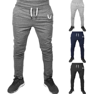 {Fa} pantalones deportivos ajustados con cordón Casual para hombre