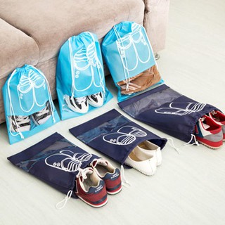 2 tamaños impermeable zapatos bolsa de viaje portátil bolsa de almacenamiento de zapatos organizar