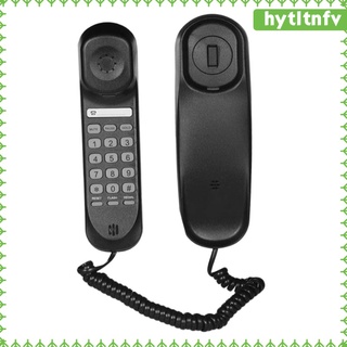 [hytltnfv] Mini teléfono fijo con cable de escritorio, teléfono fijo, soporte para pared, silencio, pausa, Flash/Redial, para el hogar