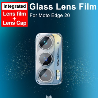 Imak HD Ultra delgado cristal de la cámara trasera de la lente de la película de protección + transparente lente de la lente de Motorola Moto Edge 20 lente de la cámara de vidrio templado todo en uno