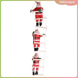 santa muñeca escalada en cuerda escalera árbol de navidad decoración colgante 2 santa