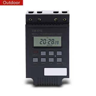 TM616 30A AC 220V Interruptor De Tiempo digital Semanal Programable Temporizador Electrónico # outdoorstore.co