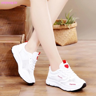 Zapatos deportivos para mujer S Primavera mujer casuales zapatos tejidos transpirables tenis para correr blancos zapatos para mujer estudiantes Placa T
