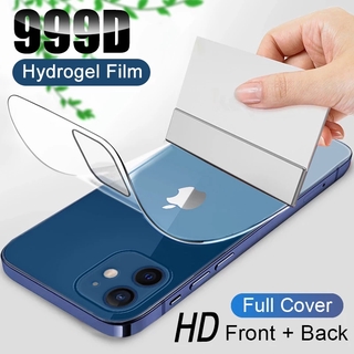 999d cubierta completa hidrogel película para iphone 11 12 pro max mini protector de pantalla para iphone 7 8 6s 6 plus se 2020 xr x xs no vidrio