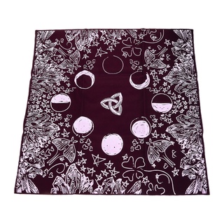 SIdi Velvet Tarot Tablecloth with Bag Witch Divination Moon Phases Lover Luna Moth Altar Cloth Board Game Card Pad (5)