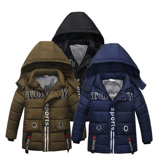 Invierno niños bebé abajo chaqueta de algodón más vellón grueso 2021 nueva moda niño con capucha caliente ropa de abrigo abrigo niños ropa de niño