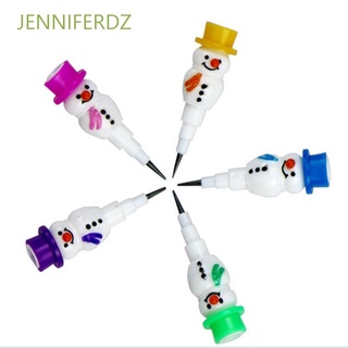 Jenniferdz - juego de lápices (2 unidades, juguetes coloridos, apilable, fiesta, navidad, encantador, muñeco de nieve, Multicolor)