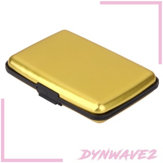 [DYNWAVE2] 2 x mini estuche de Metal de aluminio impermeable para identificación de negocios, color dorado (6)