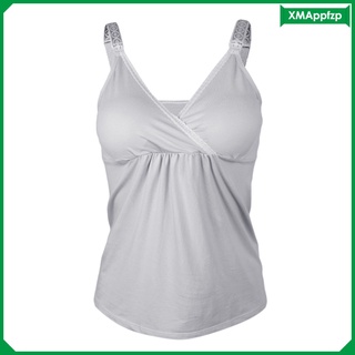 Maternity Clothes Breastfeeding Nursing Tank Tops Sleeveless Vest T Shirt (2)