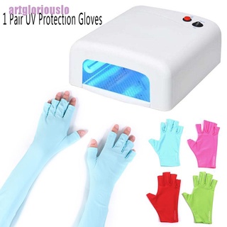 [slo] 1 par de guantes Anti UV para secador de uñas, luz Anti radiación, guantes de protección