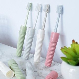 Estuche de cepillo de dientes de viaje ligero portátil a prueba de polvo de plástico cepillo de dientes estante titular caja de almacenamiento
